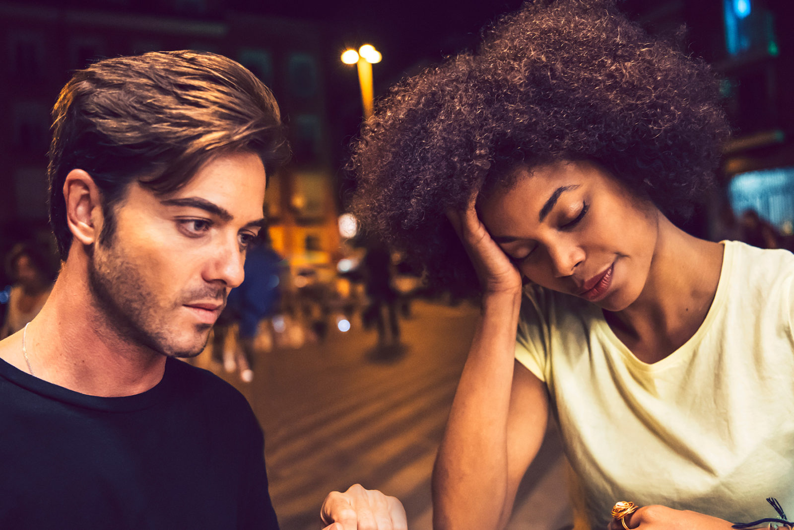 Man and women arguing conflict