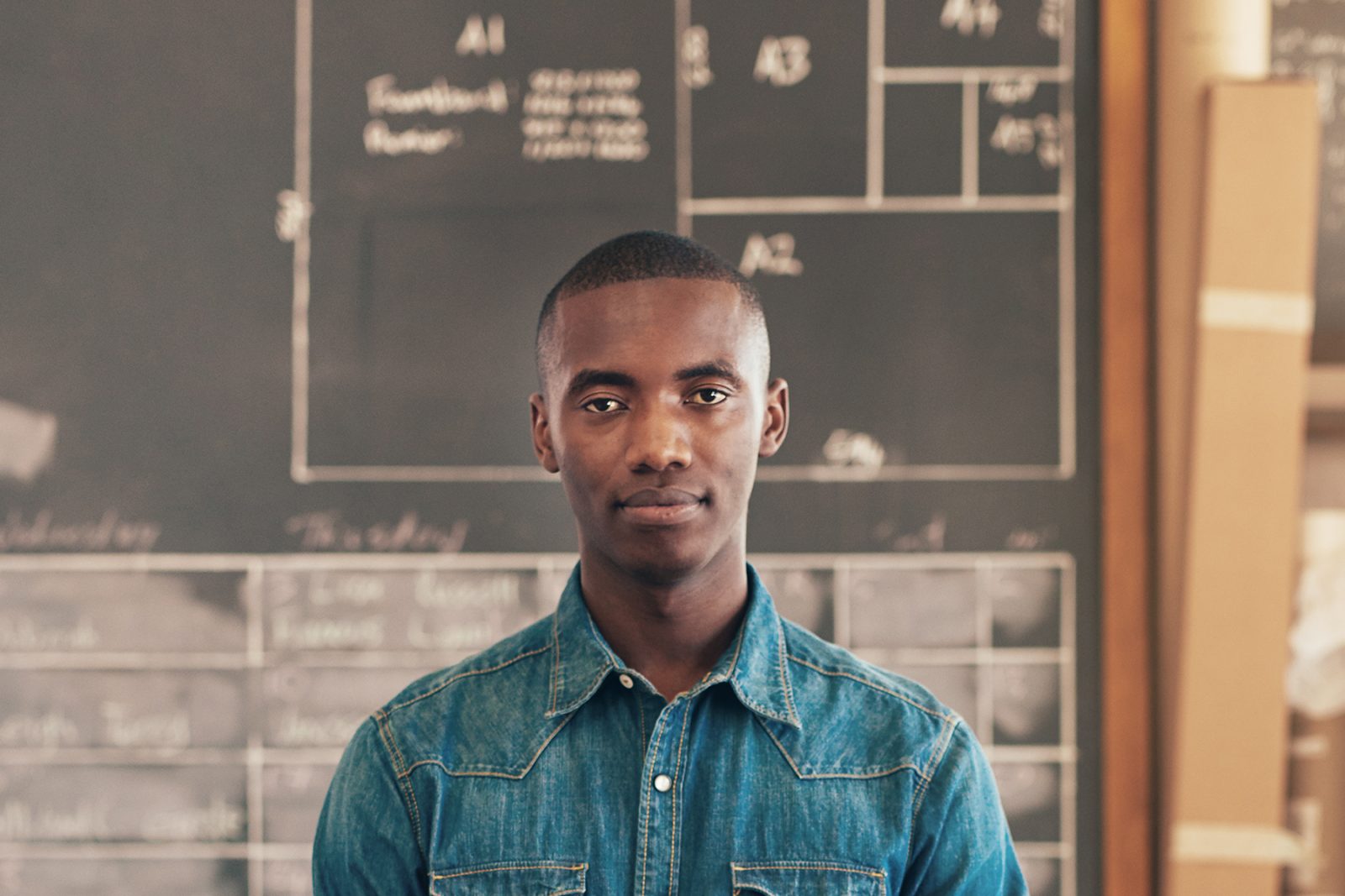 Man looking at camera